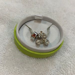 Chamilia Cinderella Carriage Charm and Mickey spacer SS Brand new. Fits Pandora